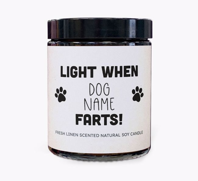 Light To Cover Farts: Personalised {breedFullName} Candle